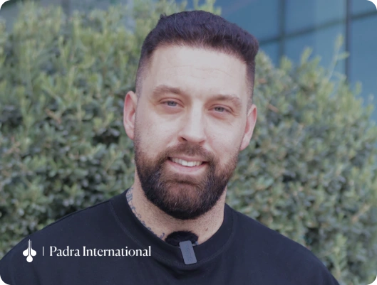 Hair transplant patient sharing his experience at the Padra Kuwait branch