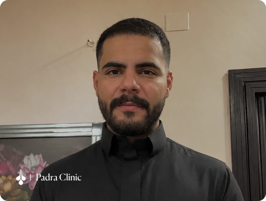 Hair transplant patient video testimonial at Padra Clinic