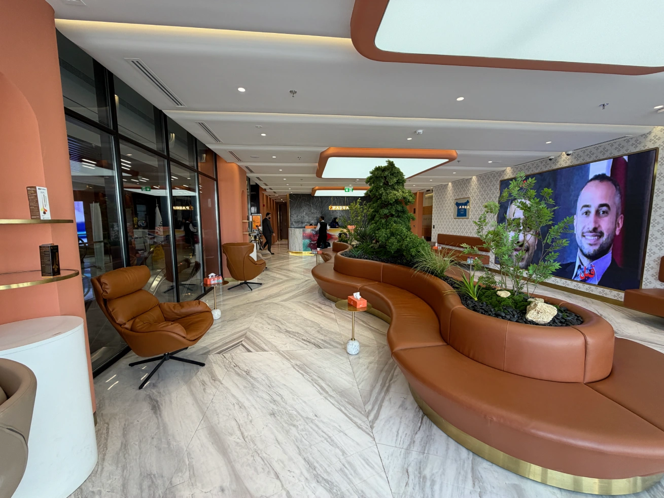 Modern reception and patient waiting lounge at Padra Clinic in Riydh