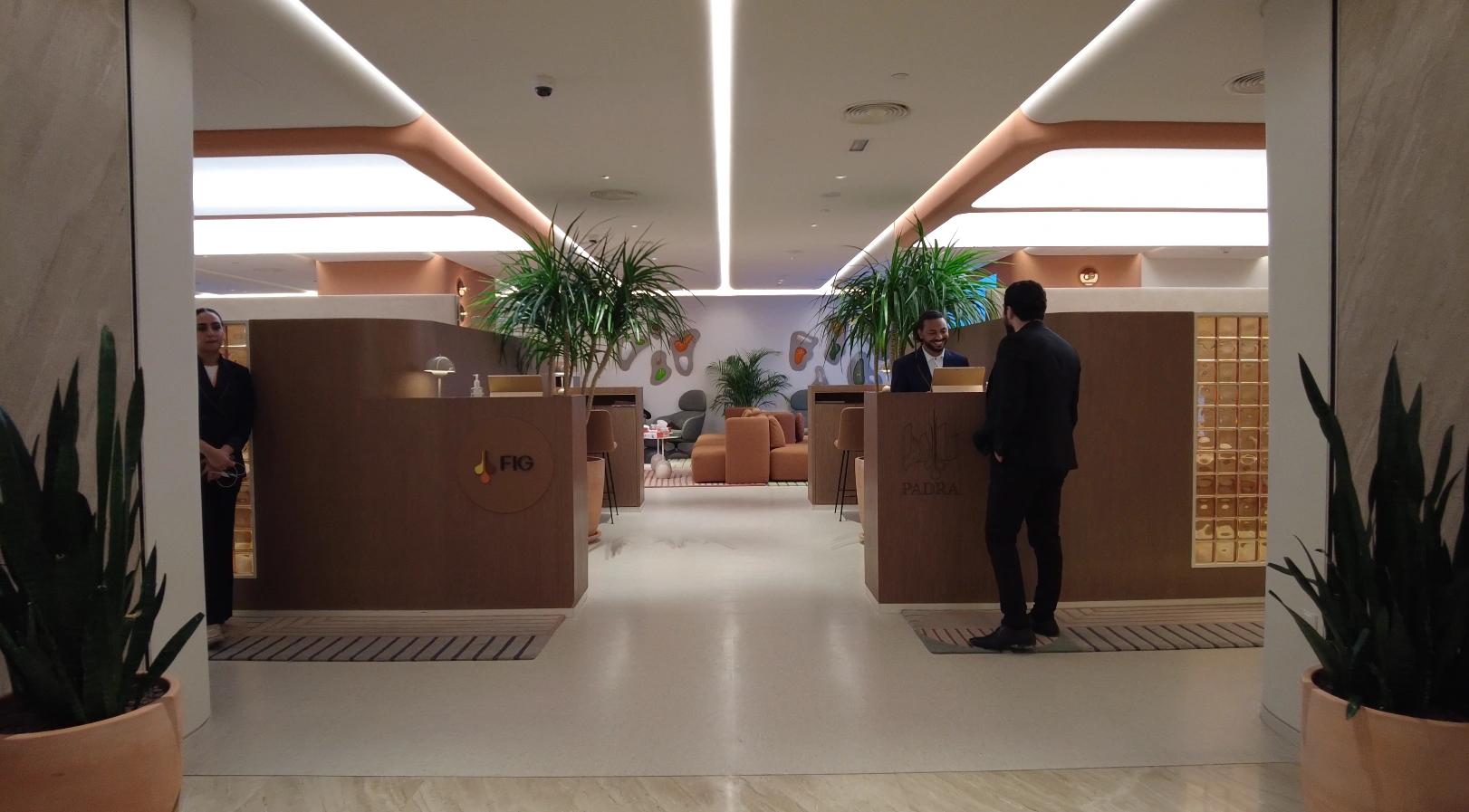 Cashier desk in the patient services area at Padra Clinic in kuwait