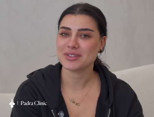 Female patient testimonial at Padra Clinic Dubai