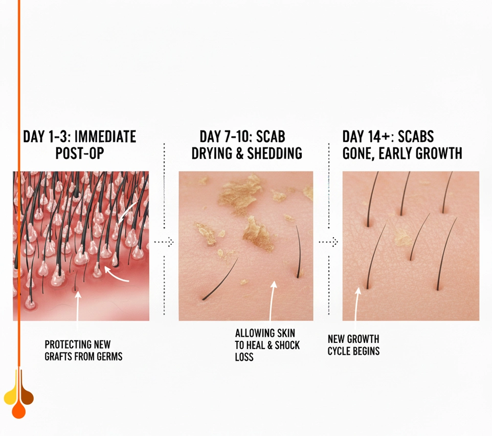 Hair-Transplant-Scabs-Timeline 