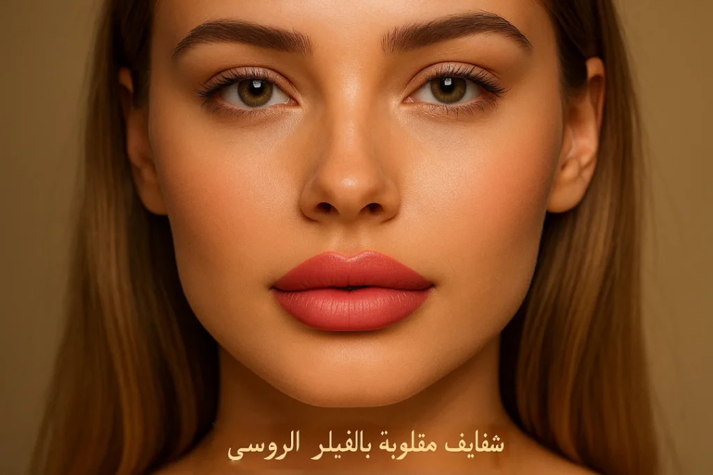 شفايف مقلوبه بالفيلر الروسي