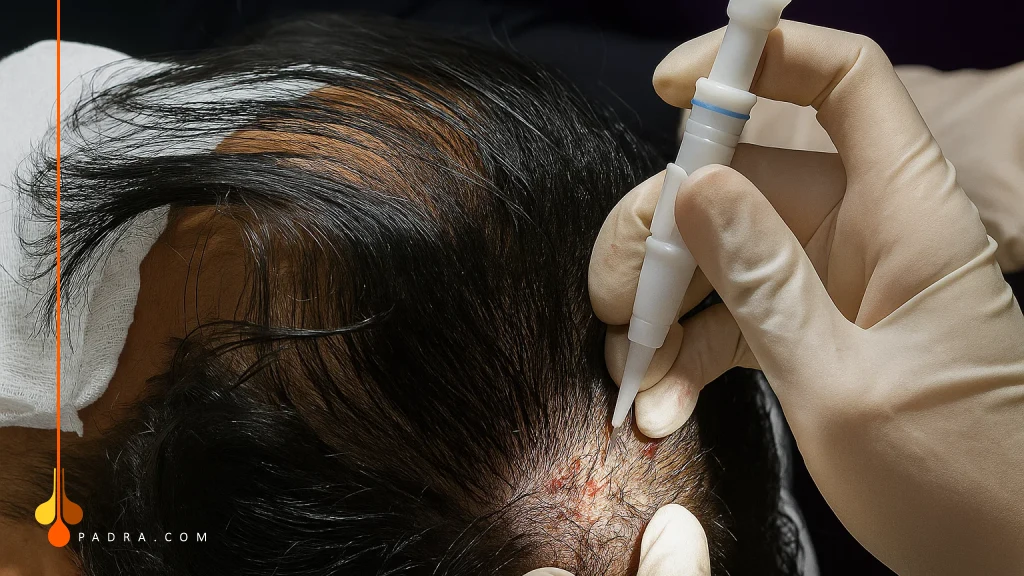 زراعة الشعر بدون حلاقة بأقلام تشوي 