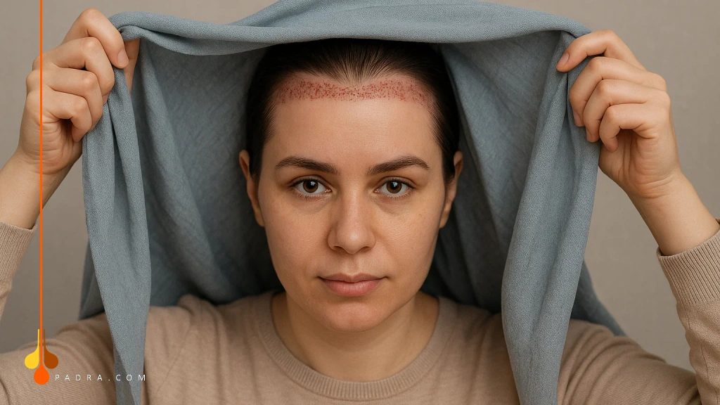 تغطية الرأس و الحجاب بعد زراعة الشعر 
